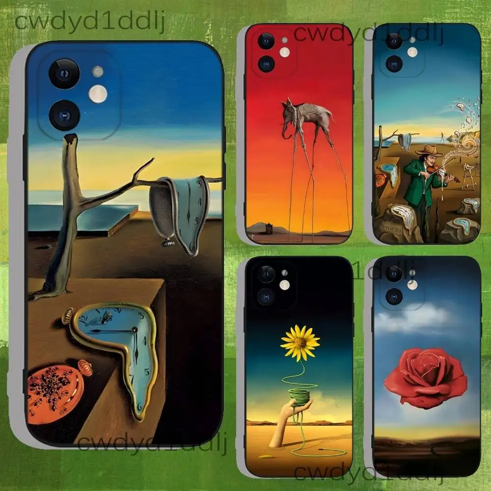 

S-Salvador Dali Paintings Art Phone Case For iPhone 15,16,17,13,14,11,12,Pro,Max,Plus,E,Air,Mini Non-Slip Soft Fundas