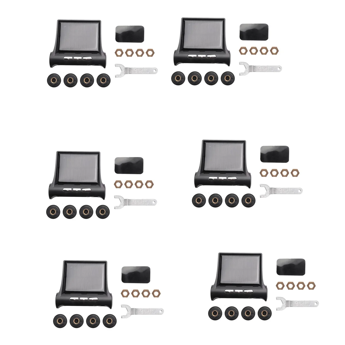 

6X Solar Tpms Car Tire Pressure Alarm Monitoring System 4 External Automatic Alarm System
