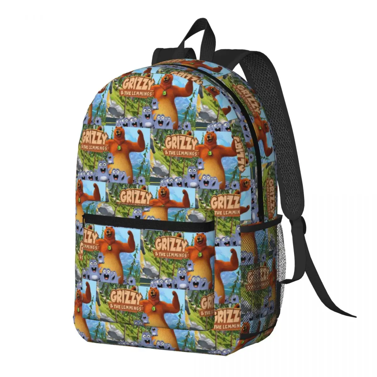 Grizzy Et Les Lemmings Backpack Daypack Large Capacity Boys Girls BookBag School Bag Shoulder Bags for Men Women