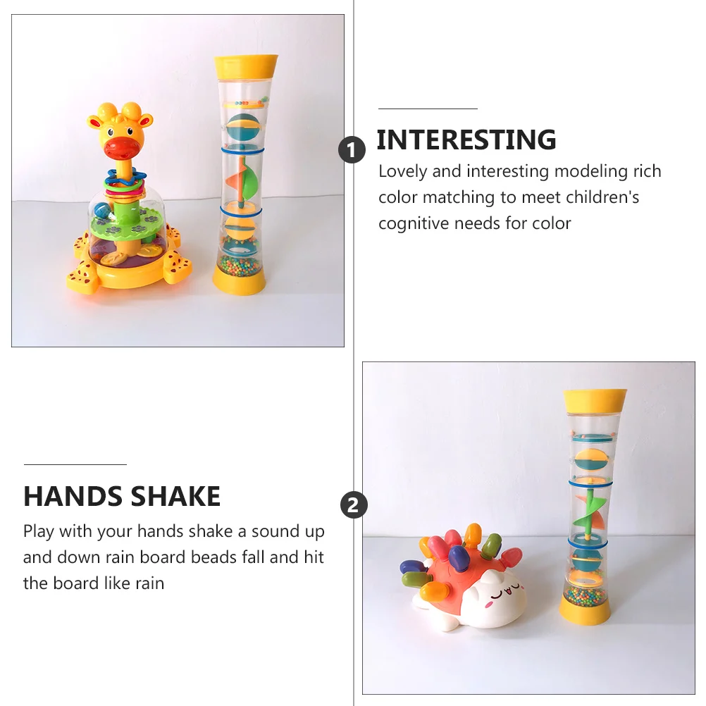 1 szt. Kalejdoskop z dźwiękiem deszczu, edukacyjna zabawka, kreatywny dzwonek ręczny, obrotowy, rozwijający zmysły i zdolności poznawcze.