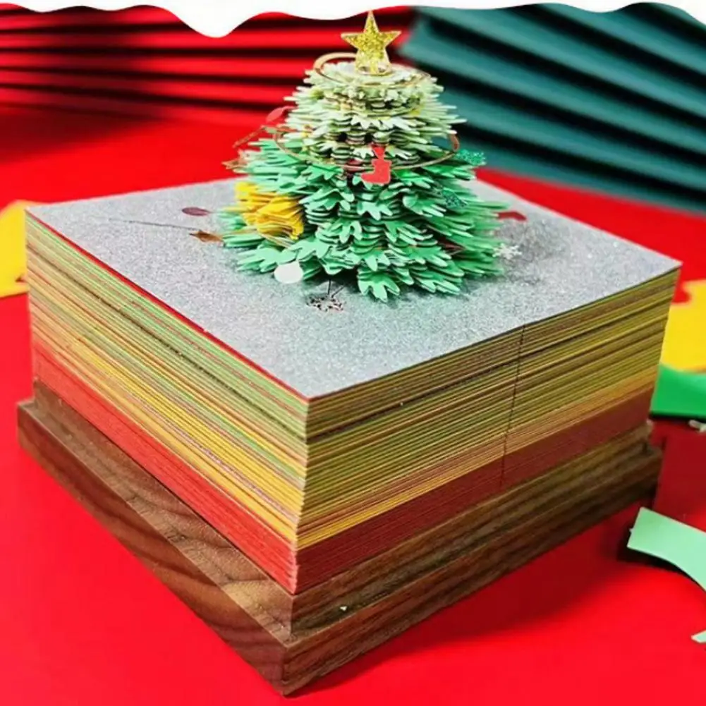 Tear-off Christmas Tree Calendar 3d Christmas Tree Calendar Memo Pad 2026 Tear Away Paper Carving Art Desk Decoration for New