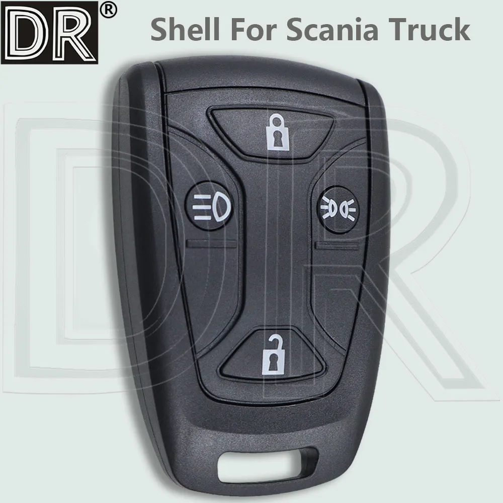 DR-carcasa para llave remota de camión, repuesto de 4 botones, carcasa Fob para SAAB Scania DC13 141 143 148 4X2 6X2R GRS905 G P R S Series