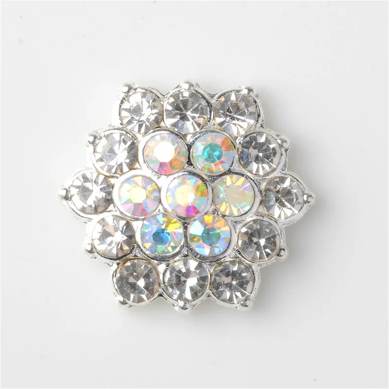 NEW 16mm*17mm 10Pcs Shiny Pentagram Crystal Rhinestone DIY Jewelry Accessories Wedding Clothing Alloy Button Shell Bow Hair