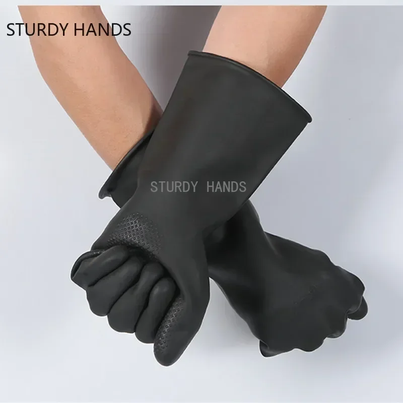 Lengthen Work Safety Gloves Rubber Gloves Heavy Duty Chemical Resistant Acid Oil Resistant Protective Gloves Kitchen Accessories