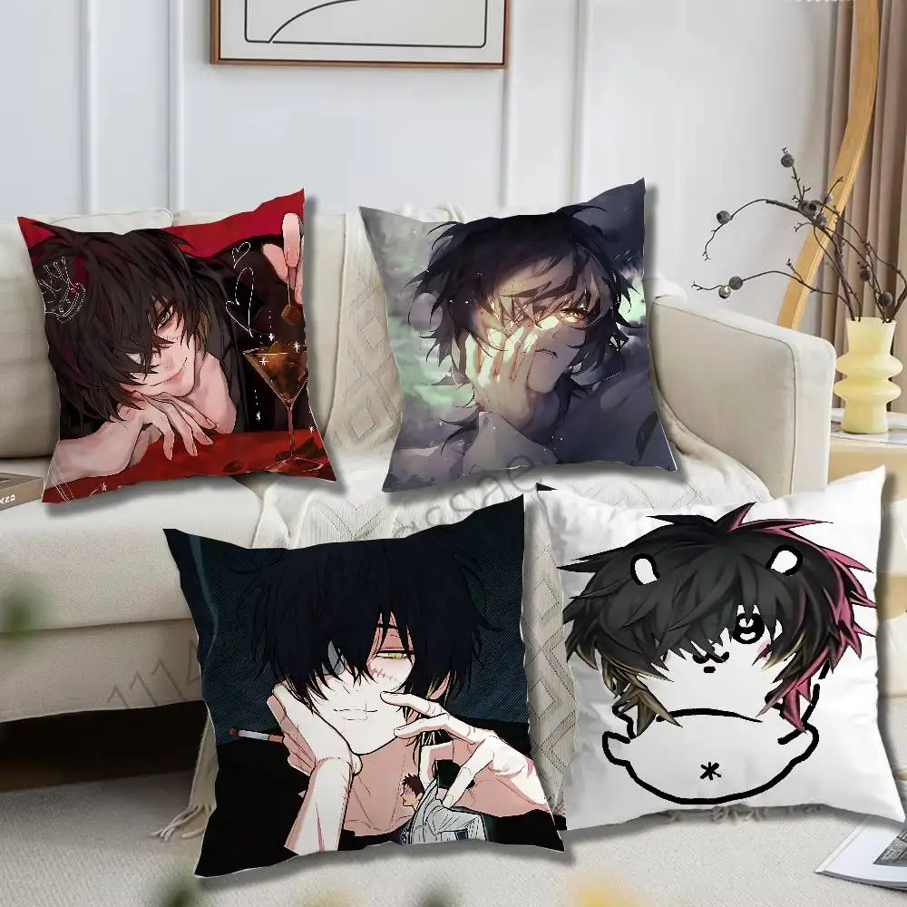 For Slow Damage Towa Pillow cases Organic Linen Pillow Case Double-Sided Print Cushion Cover for Sofa Home Decor Gift