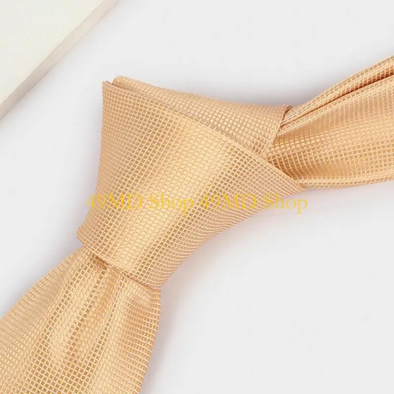 49MD Handcrafted Polyester Necktie With Classical Design For Office And Special Occasion