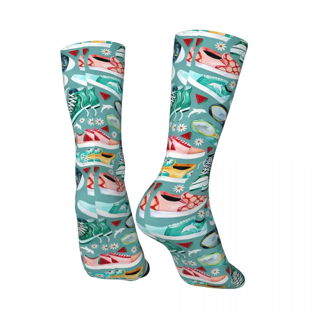Shoe Illustration Sock Printed Man Polyester