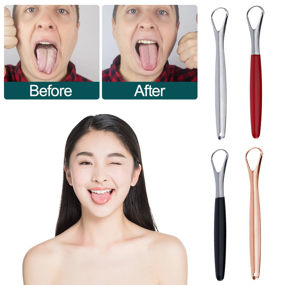 1 Stück Zungen reinigungs schaber Edelstahl Zungen reinigungs werkzeuge für Erwachsene Zungen kratzer für Mundhygiene frischer Atem