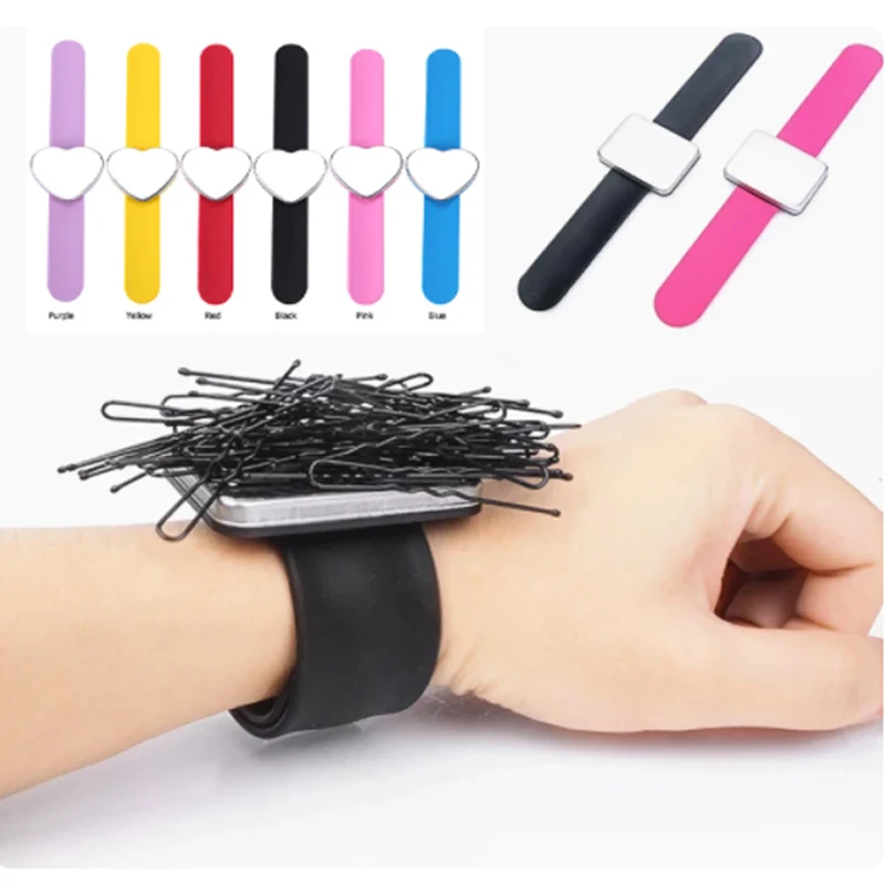 Magnetic Bracelet Sewing Pincushion Wristband Pin Cushion Holder For Quilting Sewing Pins Silicone Wrist Strap Bracelet