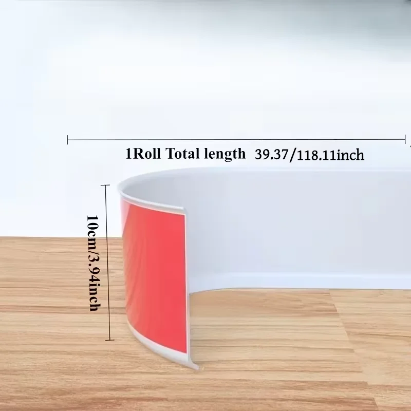 1PC 1m/3meters Vinyl Waist Line Wallpaper Living Room PVC Baseboard Molding Trim Self-Adhesive Flexible Wall Border Sticker