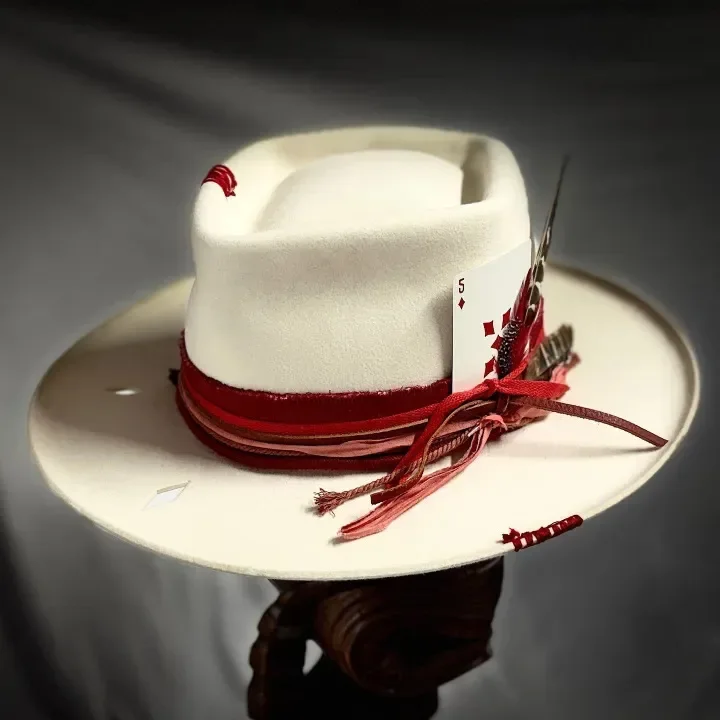 メッシュ装飾ウールハット-ヨーロッパヴィンテージ風ダメージ加工フェルトキャップ、ファッション性の高い万能レトロヘッドウェア