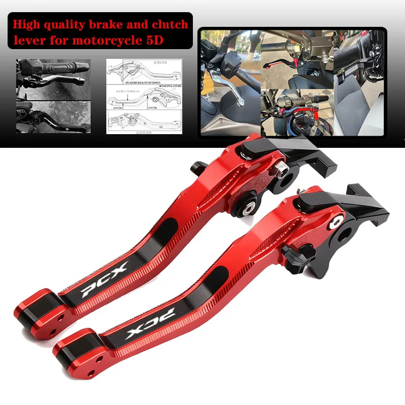 

Motorcycle 5D Brake Clutch Lever FOR HONDA PCX160 PCX 160 2021-2025 Aluminum CNC Adjustable Motorbike Brake Lever