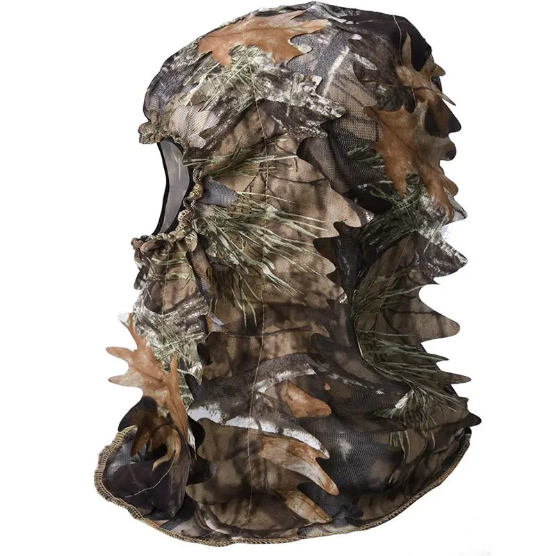 Outdoor  Tactical Hunting Bionic Tree Camouflage Face Mask  Mosquito-proof Bird Watching Head Cover Night Fishing Camo Hood