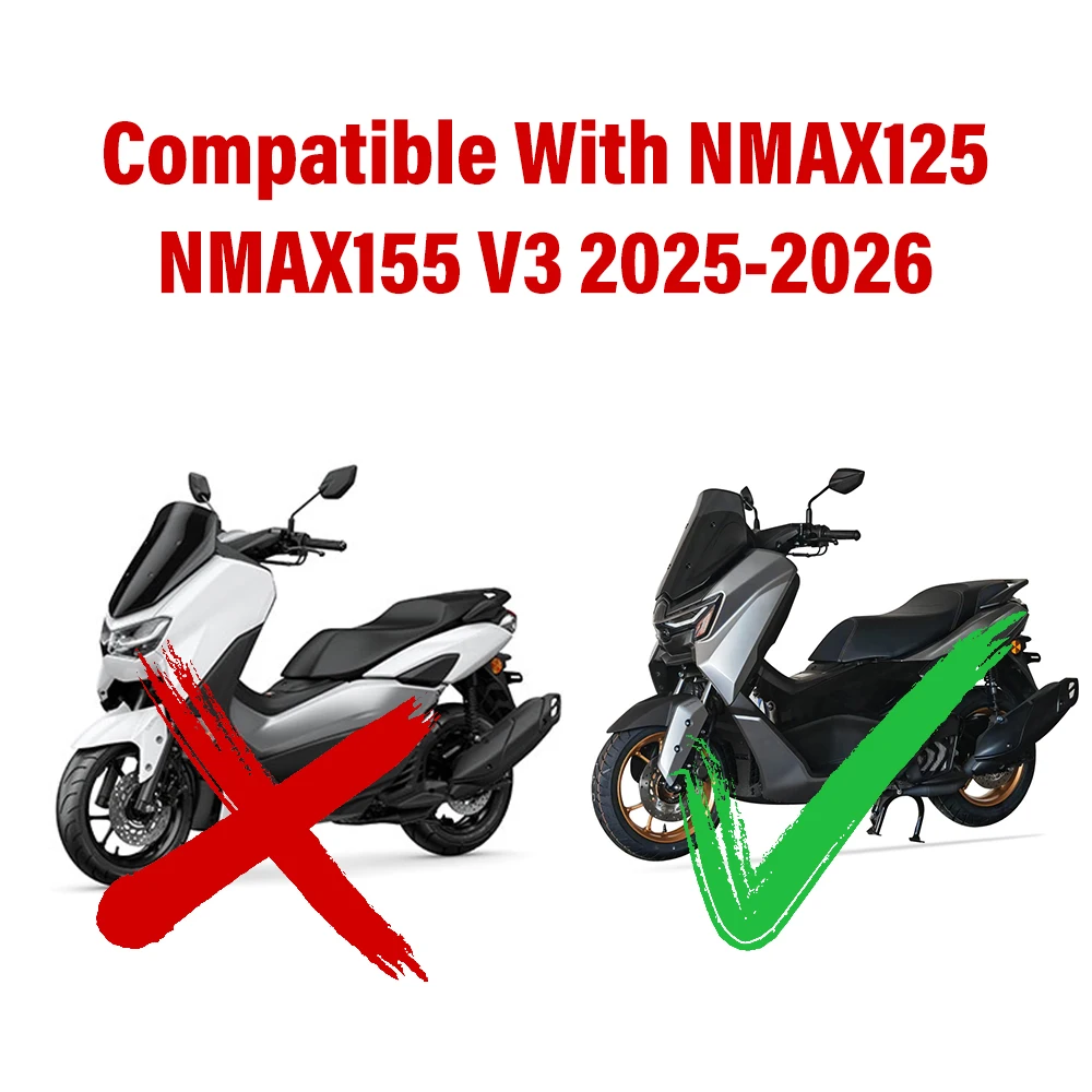 FOR YAMAHA N-MAX155 125 NMAX125 155 V3 2025 2026 Motorcycle Accessories Handlebar Upper Central Carbon Fiber Pattern Cover Black