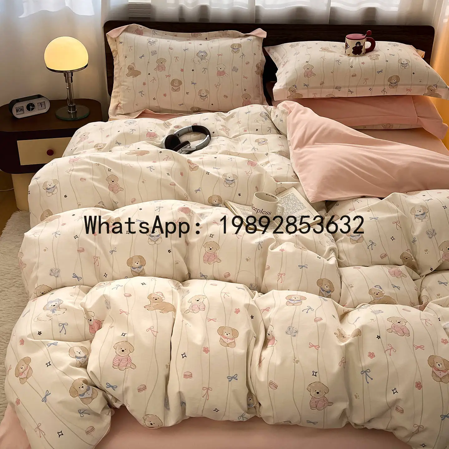 

DSA pure cotton sanded bed four-piece set cotton quilt cover dormitory bed sheet three-piece set