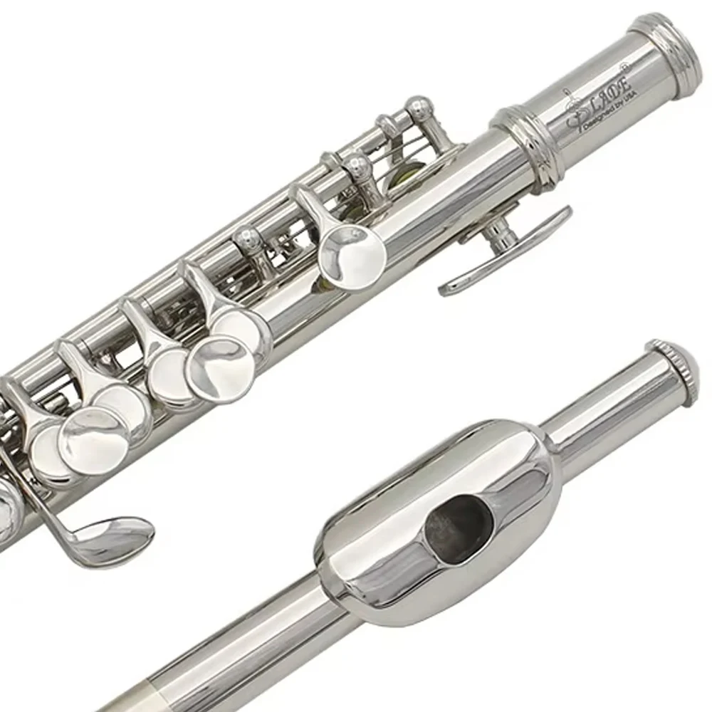 

Flute C Key Piccolo Half-size Flute Silver Plated Cupronickel Piccolo With Leather Case Cleaning Cloth Screwdriver Accessories