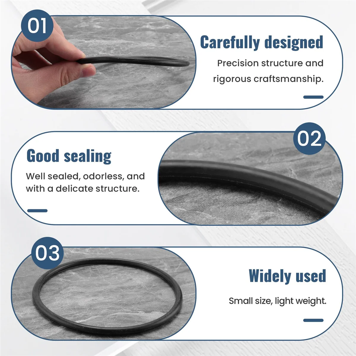 ใหม่ล่าสุด! 110 มม. x 5 มม. ยางสีดําอุตสาหกรรมยืดหยุ่น O Ring Seal Washer
