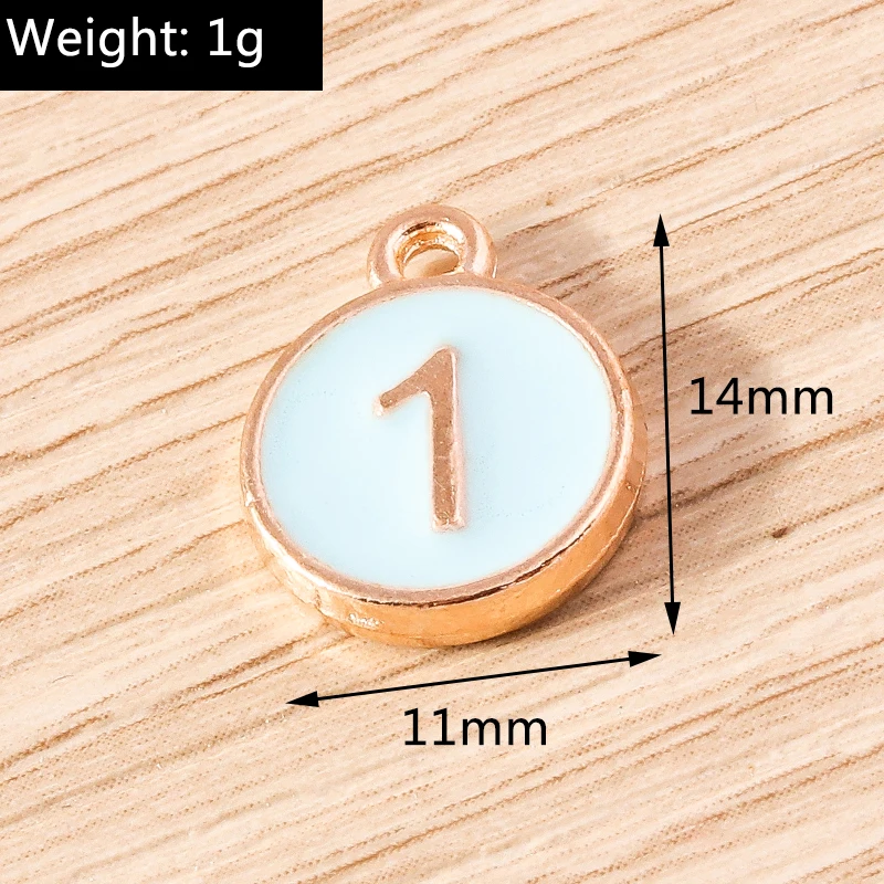 10pcs Number Charms for DIY Jewellery Making