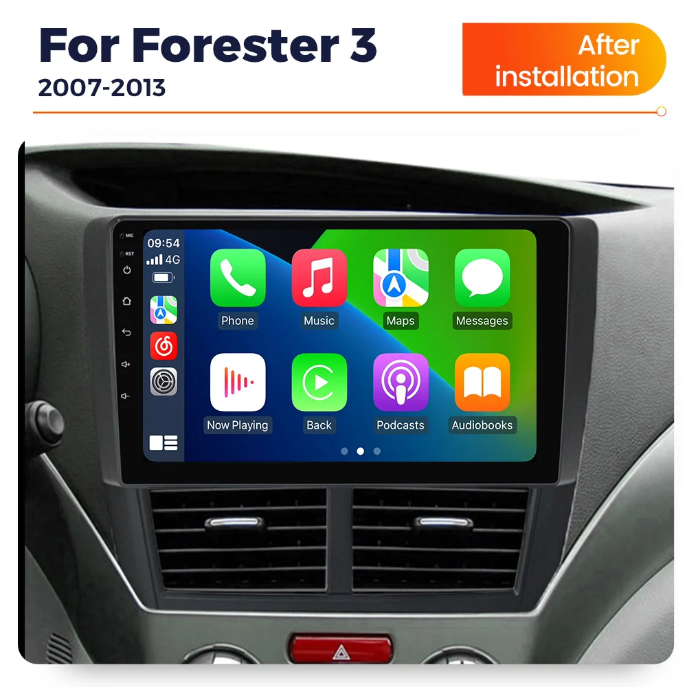 MEKEDE 2 Din Carplay für Subaru Forester 3 SH 2007 - 2013 für Impreza GH GE IPS-Bildschirm Autoradio GPS-Navigation Autoradio Stereo