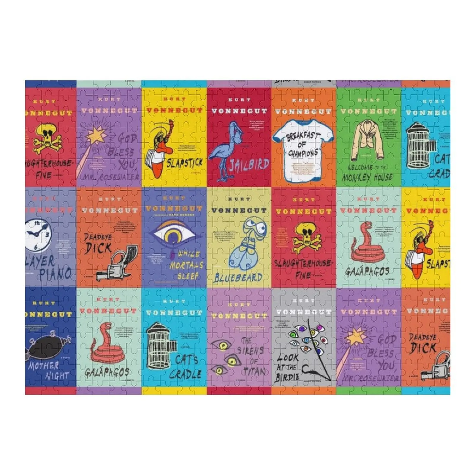 

The Works of Kurt Vonnegut Jigsaw Puzzle Custom Jigsaw Pieces Adults Photo Personalized Gifts Custom Gifts Puzzle