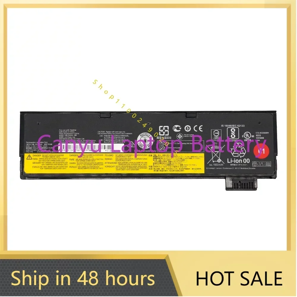 2024 New   for Lenovo ThinkPad T470 T480 T570 T580 P51S P52S 01AV427 01AV423 SB10K97580 61 11.4V 2110mAh 24Wh Laptop battery