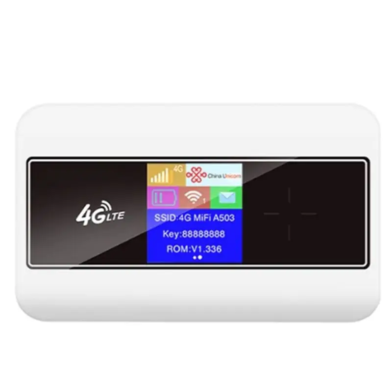Router Wifi con Tarjeta SIM 4G, Pantalla LCD a Color, Módem Lte, Hotspot MIFI de Bolsillo, 10 Usuarios Wifi, Batería Integrada
