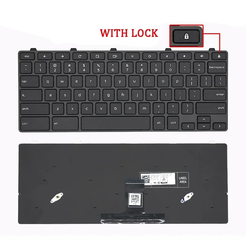 New Genuine Laptop Rreplacement Keyboard Compatible for DELL Chromebook 11 3100 5190 2-in-1 00D2DT 0OD2DT 0H06WJ