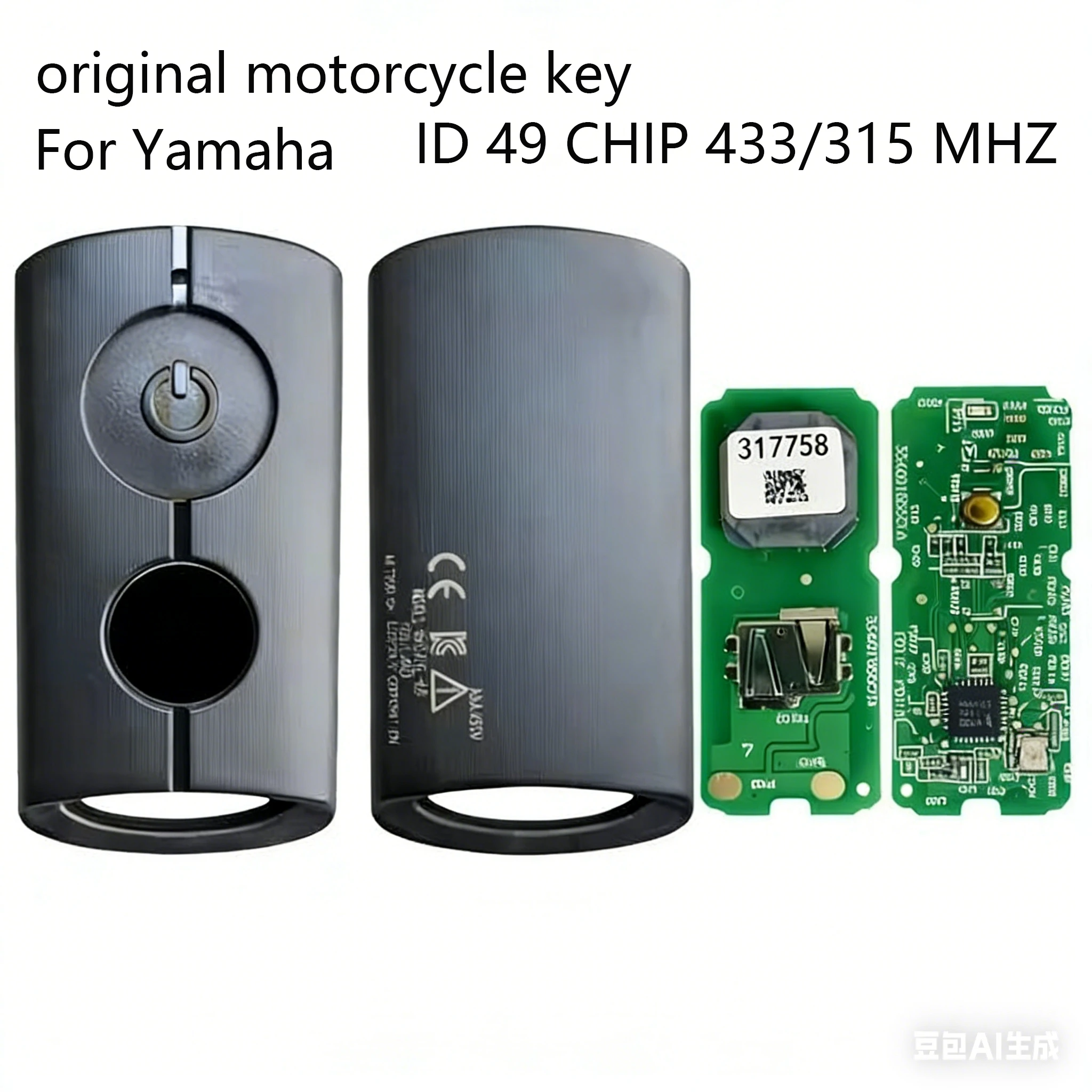For Yamaha Aerox Fazzio Freego Xmax Filano Lexi Nmax 2020 Original B74H626102 Remote Keyless Smart Key 434Mhz Motorcycle