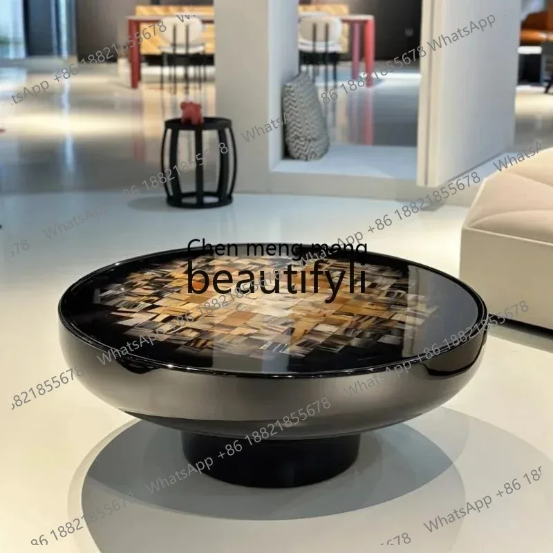 

ss26 S26 FRP art light luxury mosaic coffee table coffee table living room high-end bright starlight meteor coffee table