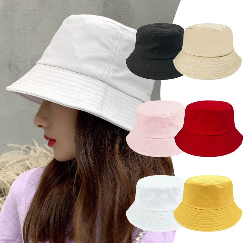 Girls Sun Hat Wide Brim Floppy Summer Hats For Women Beach Panama Two-sided Bucket Hat Femme Shade Hat Women Hats