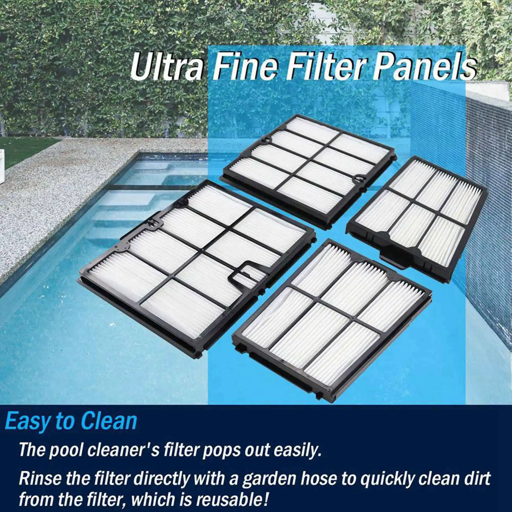 B48B-2X 9991467-R4 Ultra Fine Filter Panels For Dolphin Pool Cleaner Parts Active 20,Active 30,Explorer E30,Cartridge Filter