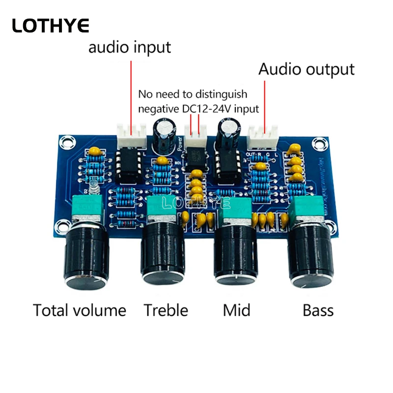 NE5532 Tone Board Preamp Pre-amp With Treble Bass Volume Adjustment Pre-amplifier Tone Controller For Amplifier Board