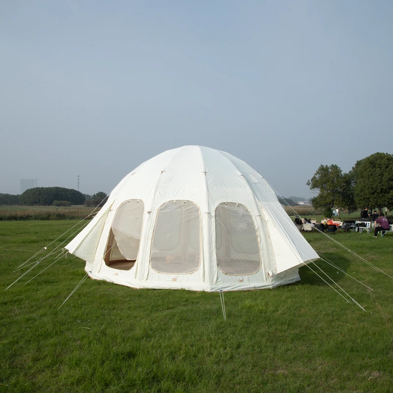 大型四季対応屋外防水インフレータブルテント、クイック自動開閉、20mオックスフォード生地、キャンプやアウトドア活動に最適