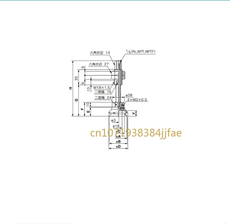 Almohadilla de vacío Vertical de fuelle grande, tipo de entrada con amortiguador, serie ZPT, ZPT40HBEJ50-B01-A18, nuevo