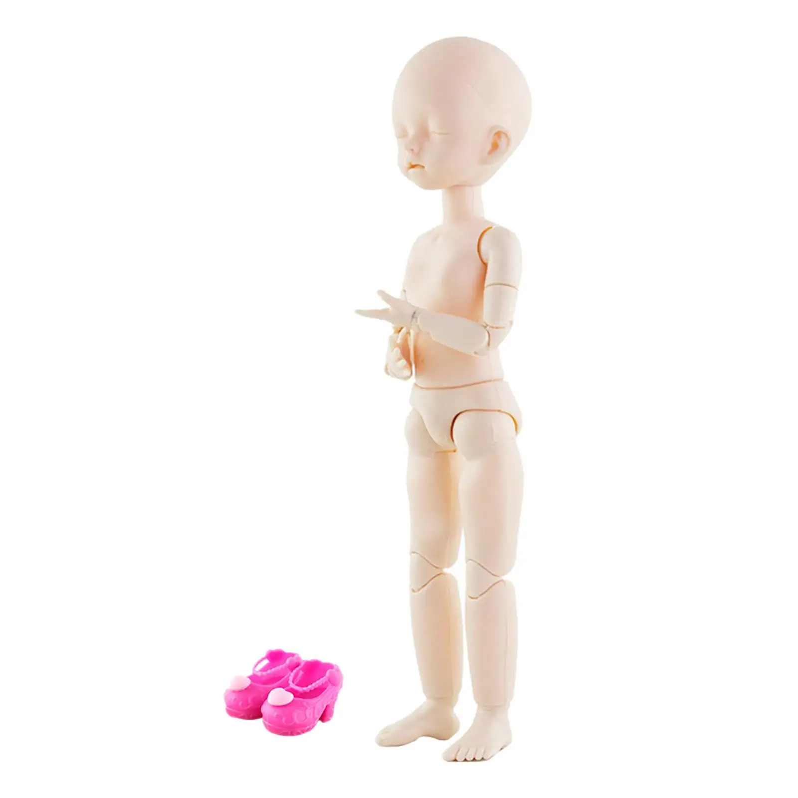 BJD Doll Toy Ball Jointed Dolls with Shoes Figure DIY Making Plain Doll Body