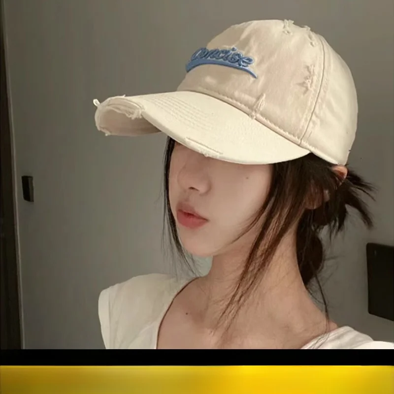 韓国風ビッグヘッドサイズ野球帽、屋外日よけ帽子、カジュアルな漫画デザインのコットンキャップ（若者向け）