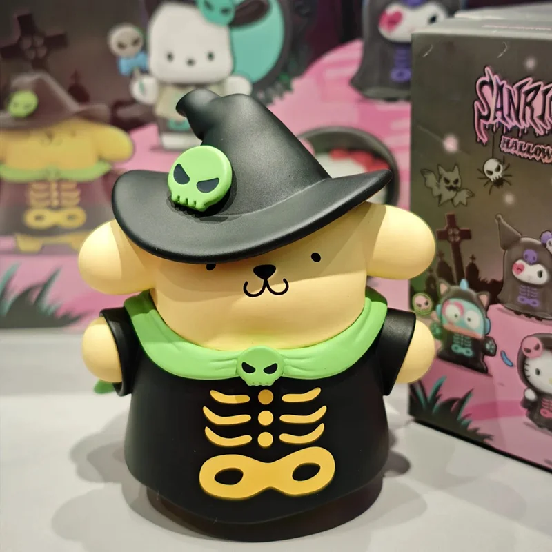 本物のサンリオハロウィンいたずらの夜シリーズブラインドボックスかわいい漫画フィギュアコレクション装​​飾品おもちゃミステリーボックスハロウィンギフト