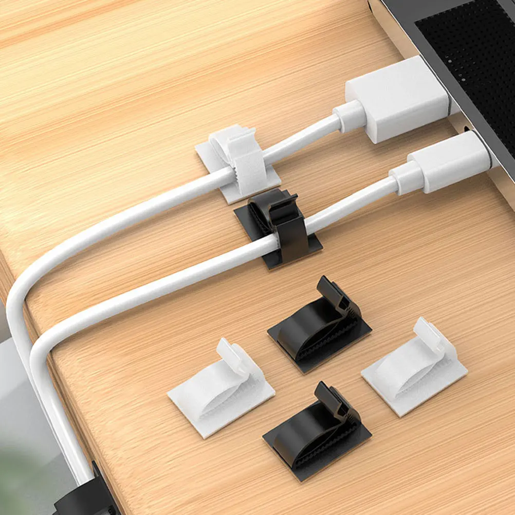 

Cable Fixing Clip Wire Fixer Organizers for Cords Plastic Clamps Desk Stick on Holders