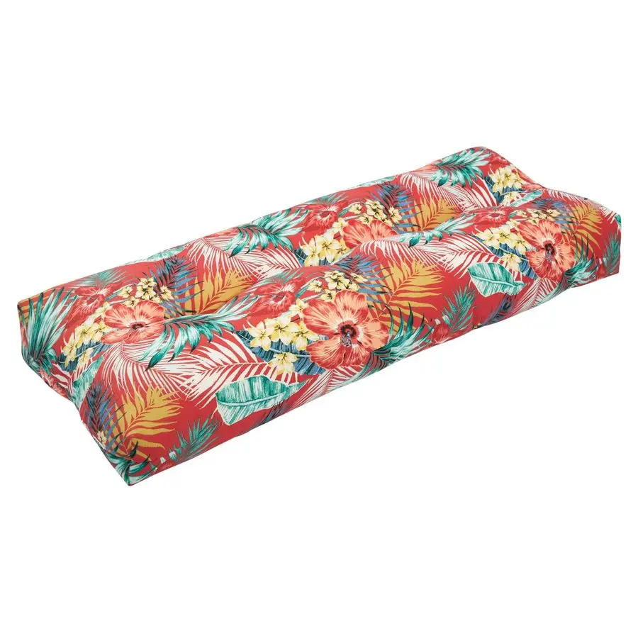 

Indoor Outdoor Bench Cushion 42x18, NonSlip Patio Furniture Seat Pads, Waterproof Overstuffed Tufted Loveseat Cushion with Round