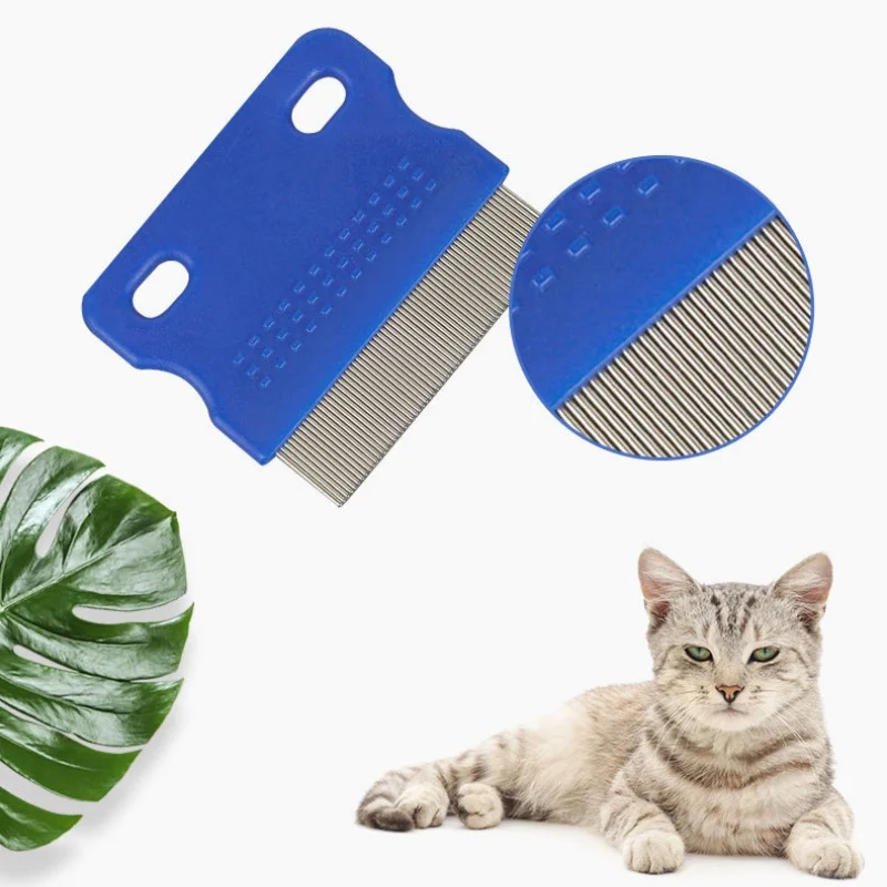 Pet Comb Removes Mucus Crust Small Lice Flea Combs Dogs Cleaning Tool Cat Grooming Tools Non-slip Beauty Brush Pet Accessories