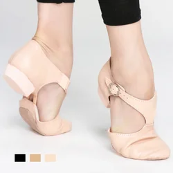 Black Tan Pink Leather Teacher Sandal Shoe for Teachers Professional Sapato Dancing Sandals Jazz Dance Shoes