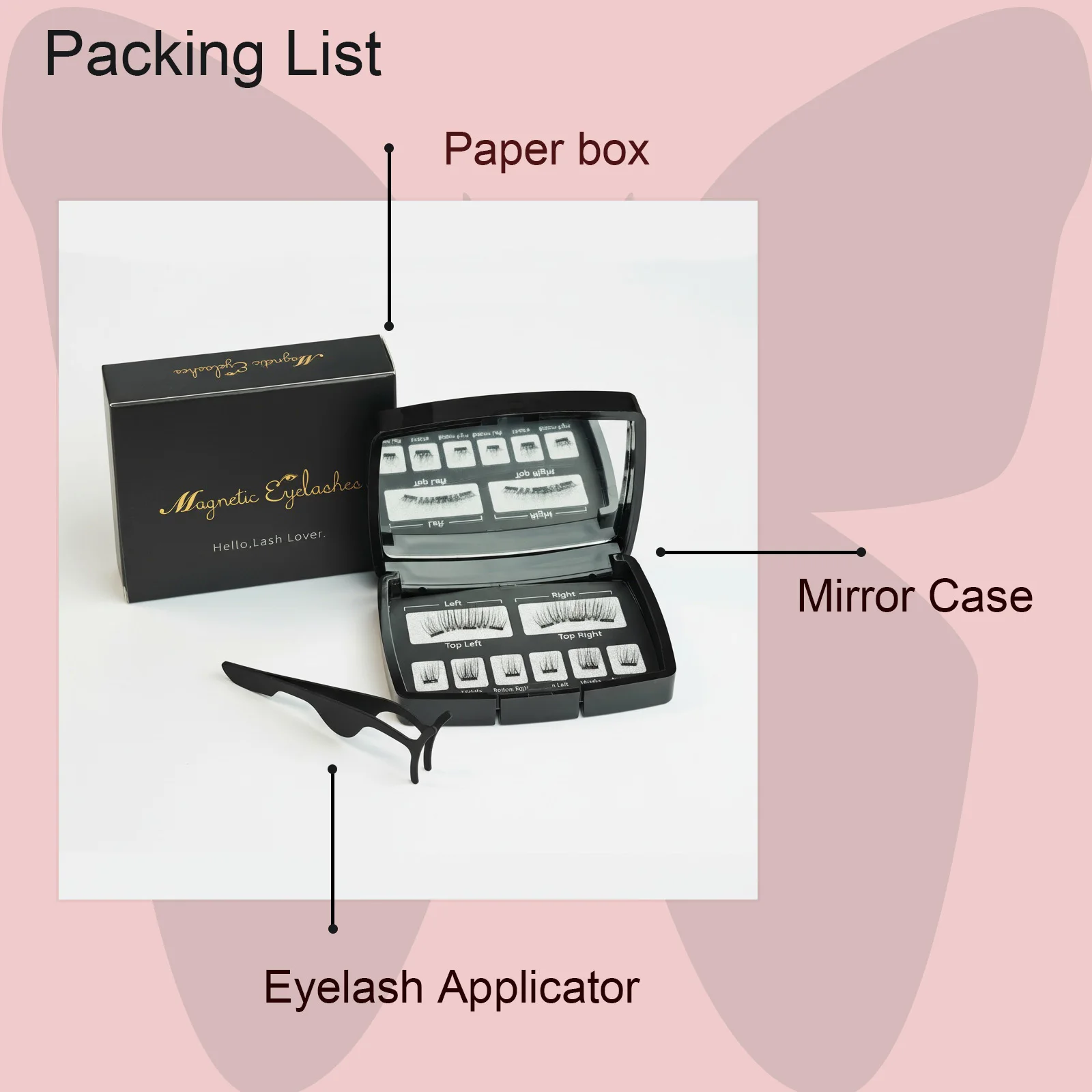 Magnetic Eyelashes Natural Look (No Eyeliner Needed) 3 Magnets Magnets Clusters Double Strips Clip On Easy Reusable (Very Natura