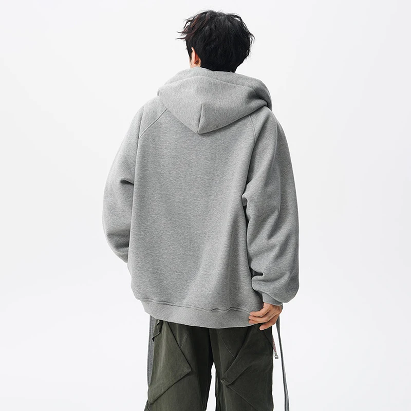 LUZHEN الشريط تزيين بلون فضفاض الشارع الشهير هوديس البلوز الرجال 2025 الخريف موضة كم طويل البلوز جديد JY4132