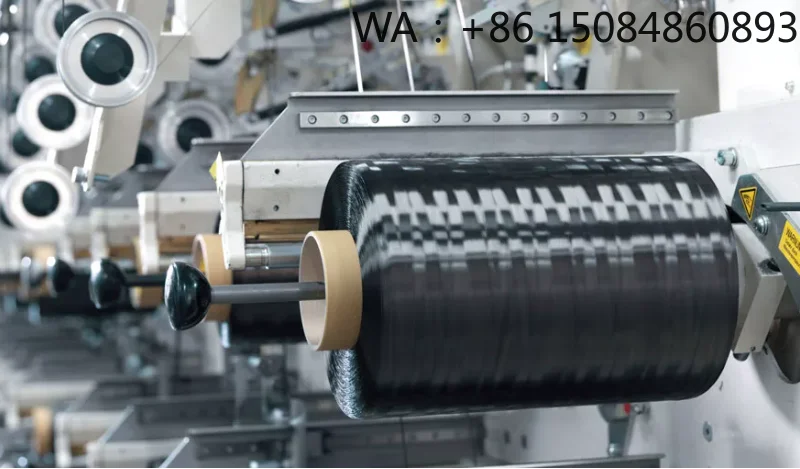 Fio de fibra de carbono de alta resistência 6K/12K, material leve para aplicações industriais e aeroespaciais.
