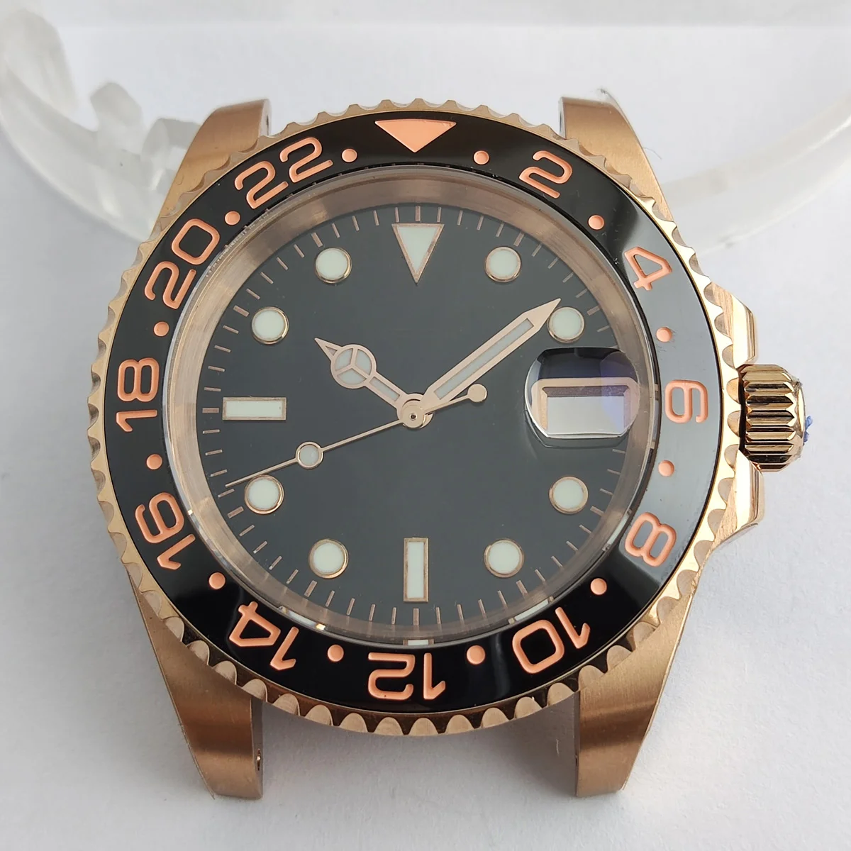 40mm NH35 case sapphire glass Rose gold nh35 watch case nh36 case custom logo watch hand part nh36 dial nh35 movement nh35 dial