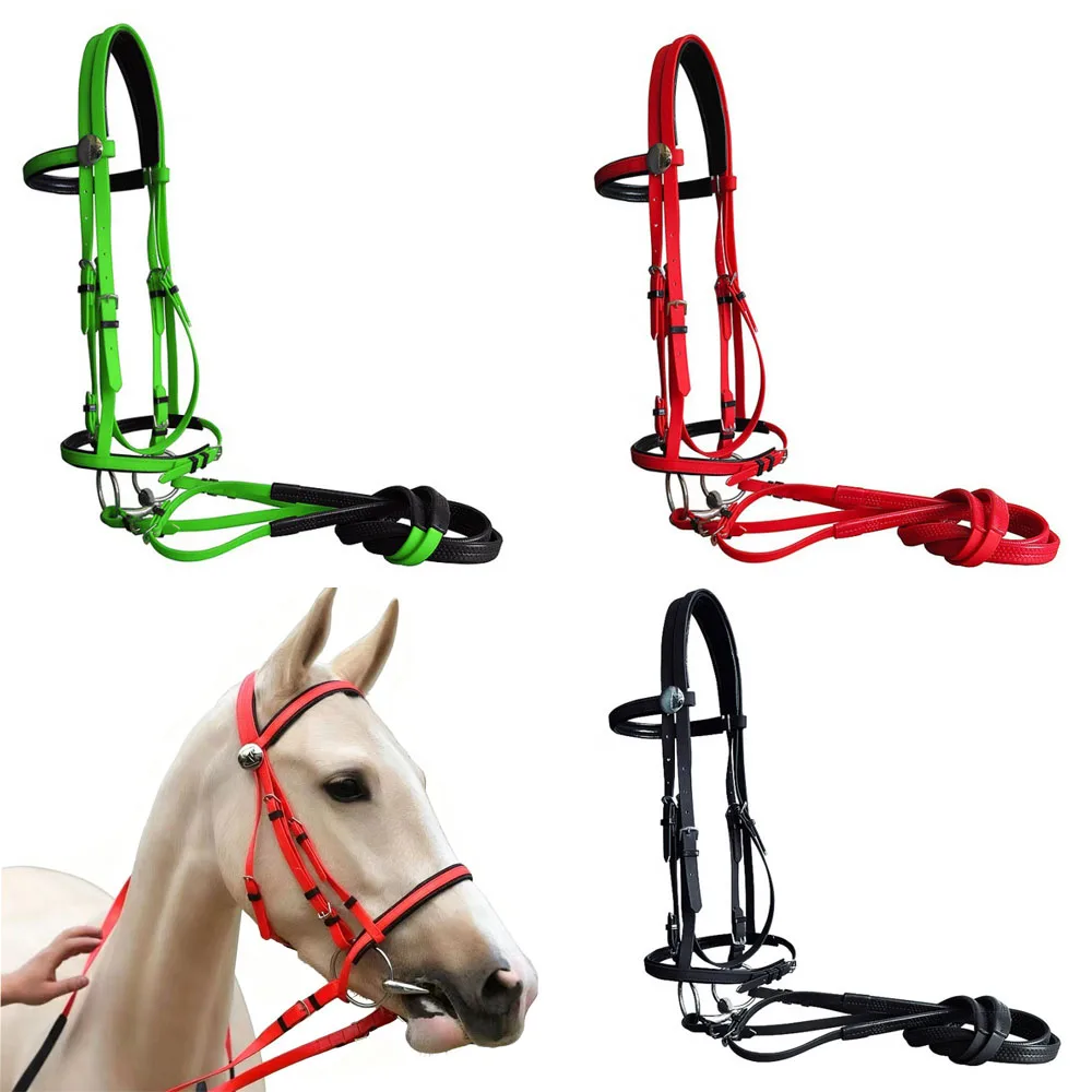 PVC Comprehensive Water Bridle Horse Halter Bridle Combo Breast Collar Reins Adjustable Length Equestrian Equipment