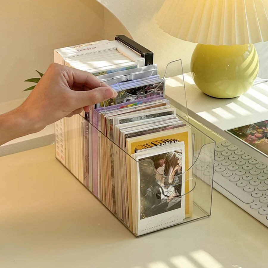 CD holder acrylic transparent peripheral color paper postcard hemp finishing frame star album disc display box