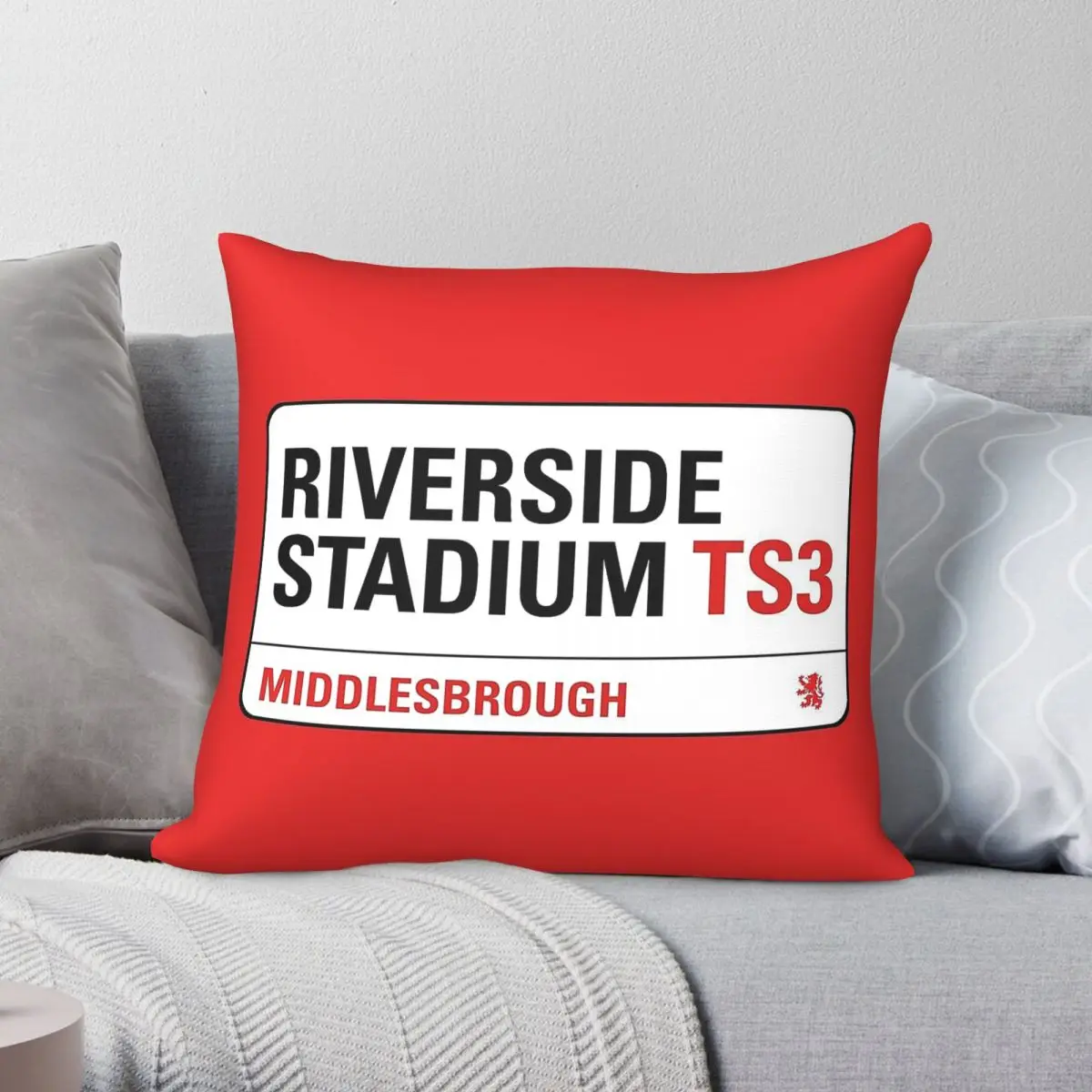 Riverside Stadium Middlesbrough Square Pillowcase Polyester Linen Velvet Creative Zip Decorative Home Cushion Cover