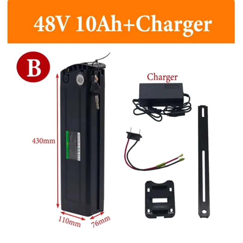 

100%Original 2024 New Bestselling 48V Motorcyclebattery 10Ah Scooter Battery 250W~500w Electric Bicycle Battery +42V/3A Charger