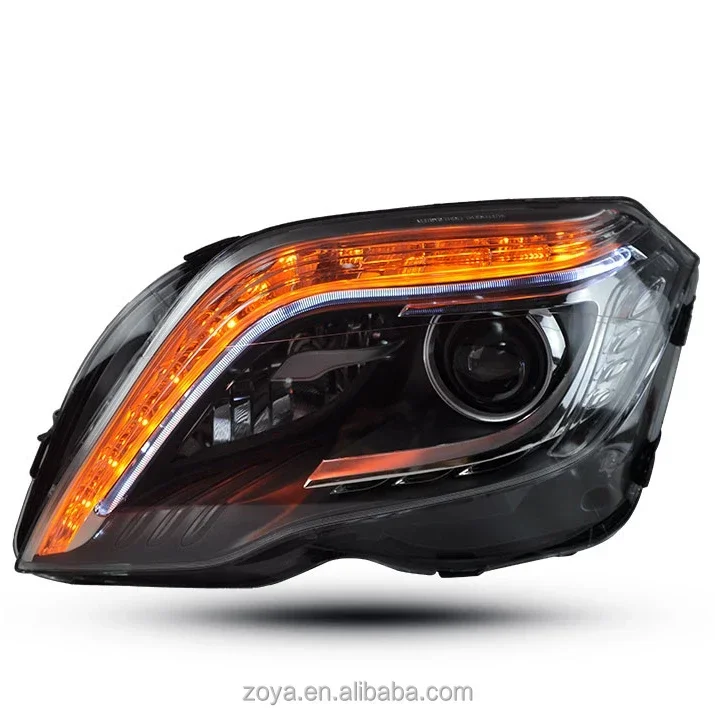 

Tuning Light Headlight Assembly Daytime Running Light Double Light Lens Modified For 13-15 GLK 200 260 300 350